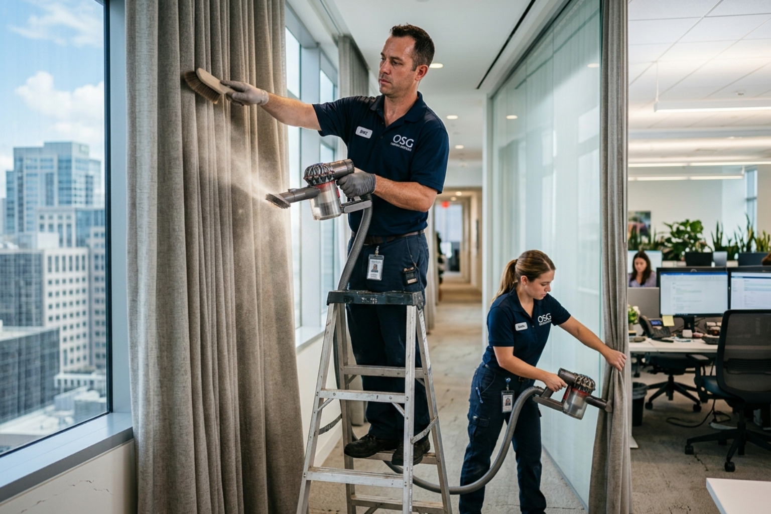 office curtain cleaning