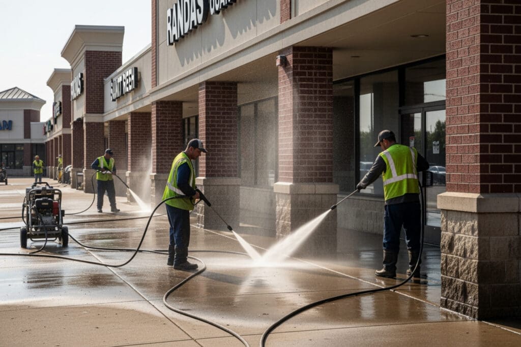 Indianapolis strip mall cleaning