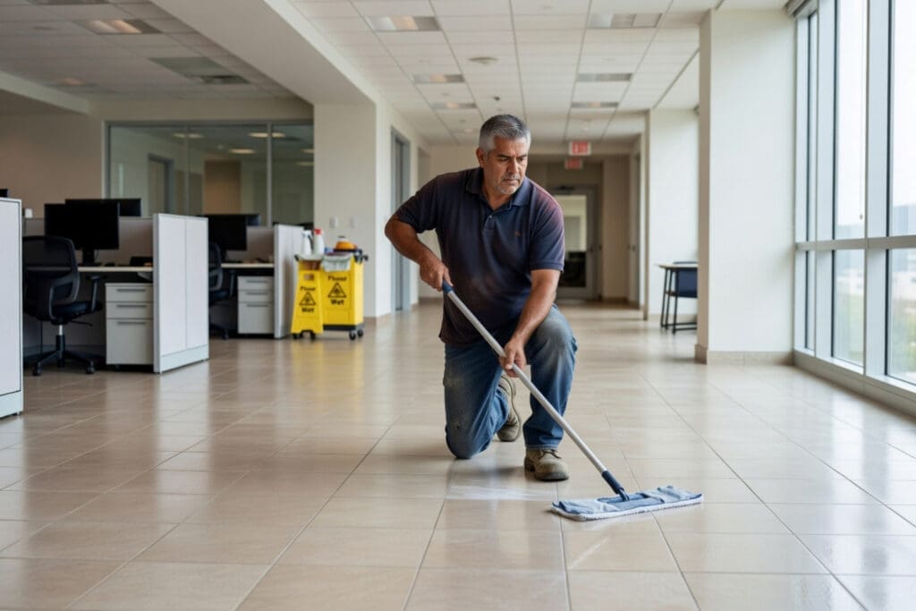 waxing commercial tile floors