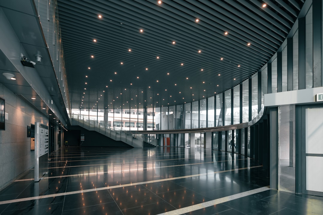 commercial floor cleaning in a large professional facility